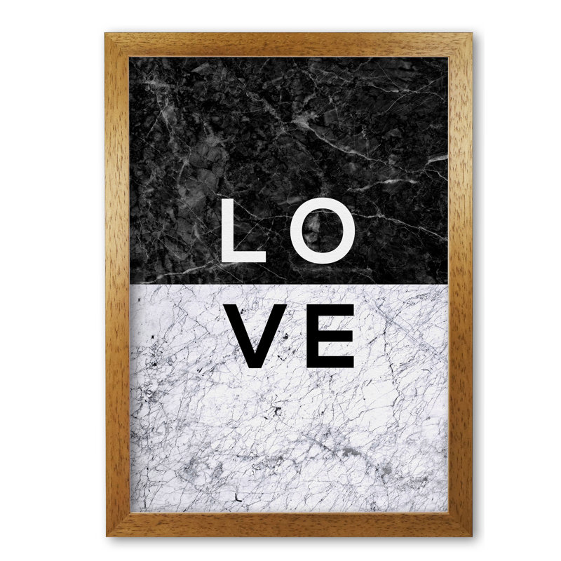 Love Marble - Print, 59.4cm H x 42cm W x 4cm D, Wrapped Canvas