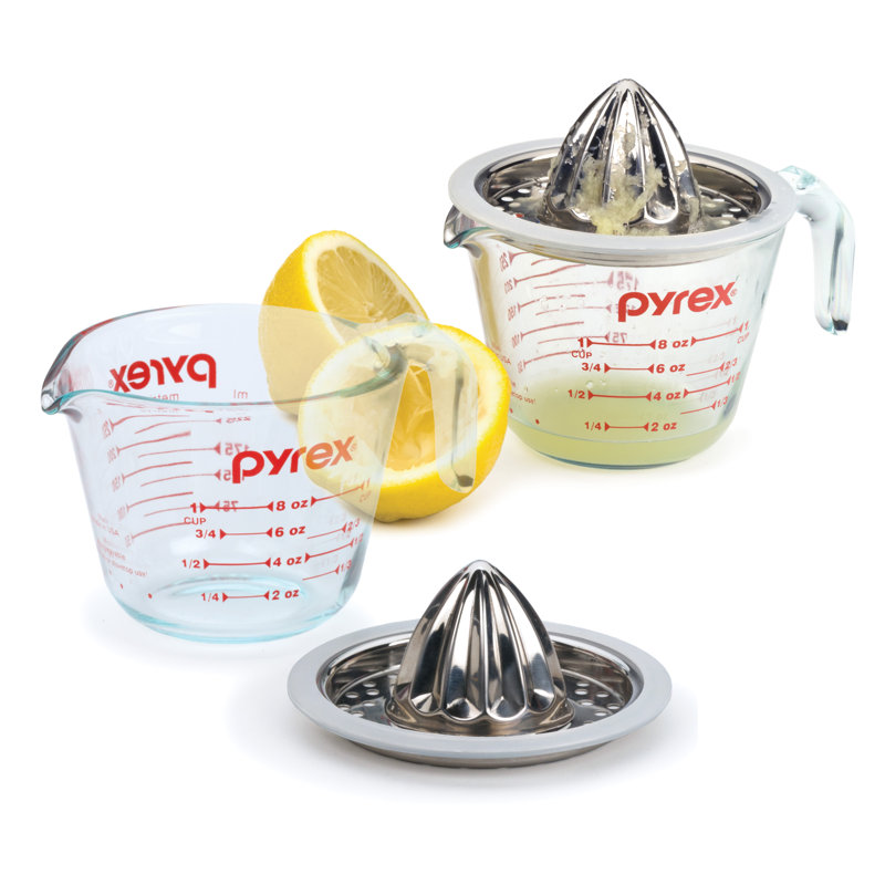 Stainless Steel Citrus Juicer with Silicone Rim, 8-inch