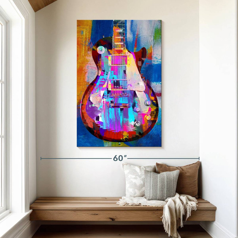 Abarca Painted Les Paul, 48" H x 32" W