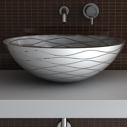 Vetro Freddo 17'' L Bathroom Sink, Black