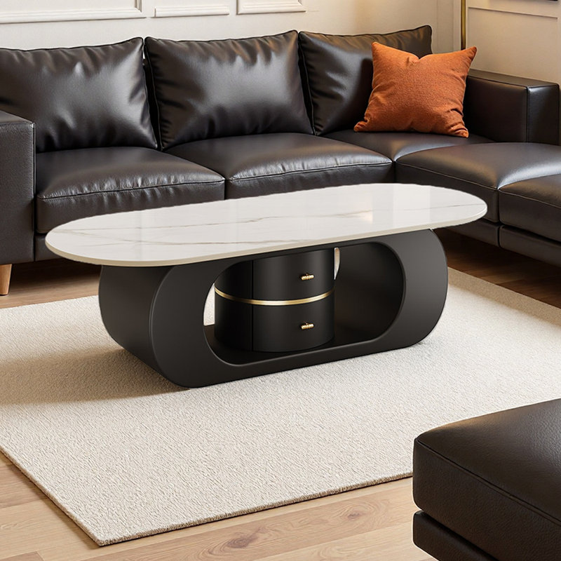 Table basse à 2 tiroirs Modern Slate Home, H 16,53 po x L 47,24 po x l 23,62 po