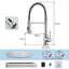 Robinet de cuisine industriel à bec simple avec douchette extractible-122625941