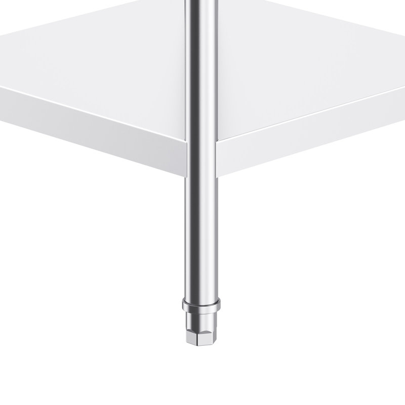 Silver Stainless Steel Adjustable Height Kitchen Work Table