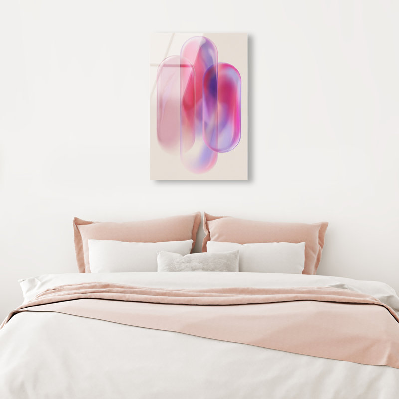 Pink Topaz Gradient Print by Oliver Gal, 15"H x 10"W, High-Gloss Acrylic Print