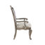 Chaise avec accoudoirs en velours capitonné Hristina
