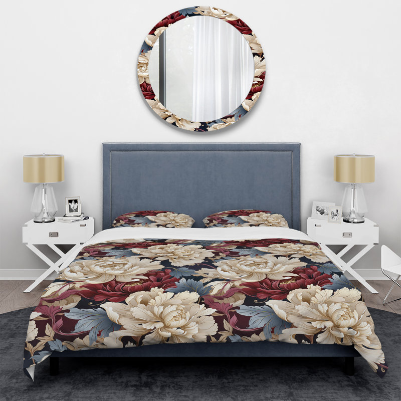 Ensemble de housse de couette Kimono Whispers I, Housse de couette simple + 1 taie décorative stan
