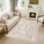 Tapis bohème floral lavable moderne avec envers antidérapant pour le salon - vert-1465323492-1476263842