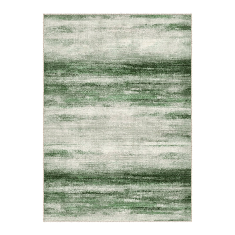 Tapis à motif abstrait lavable à la machine Arnedoy, Rectangle 9 pi x 12 pi