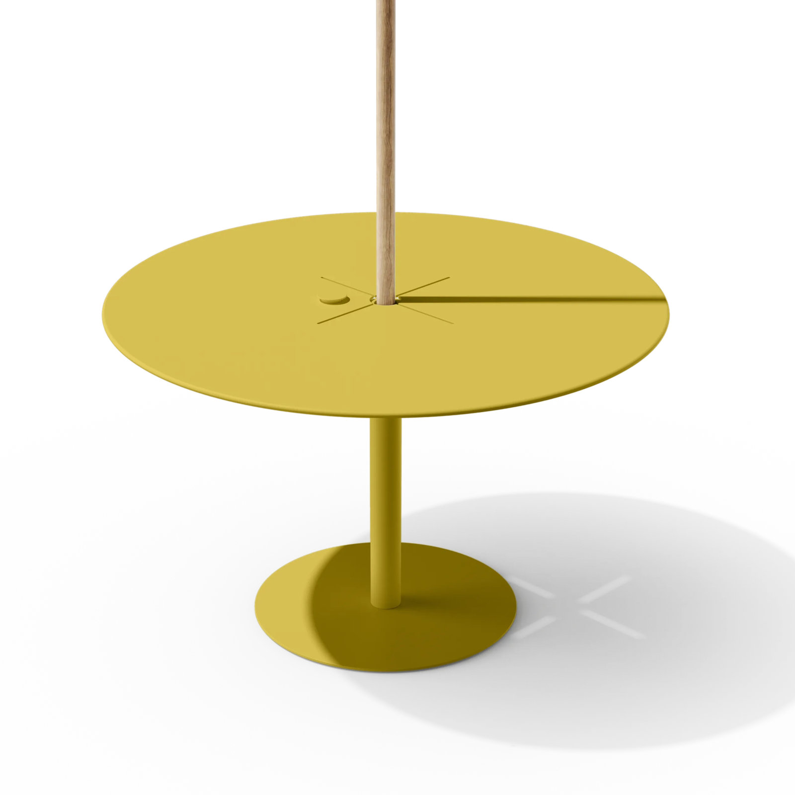 X 48'' Aluminum Outdoor Dining Table, Yellow
