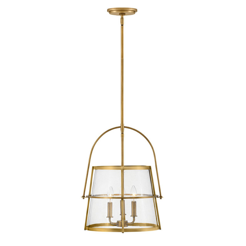 Luminaire suspendu empire 3 lumières Eralia, Laiton héritage