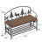 Shoe Rack Bench For Entryway, Industrial Bench, Rustic Shoe Rack For Small Spaces, Upholstered Entryway Bench, Multipurpose Entryway
