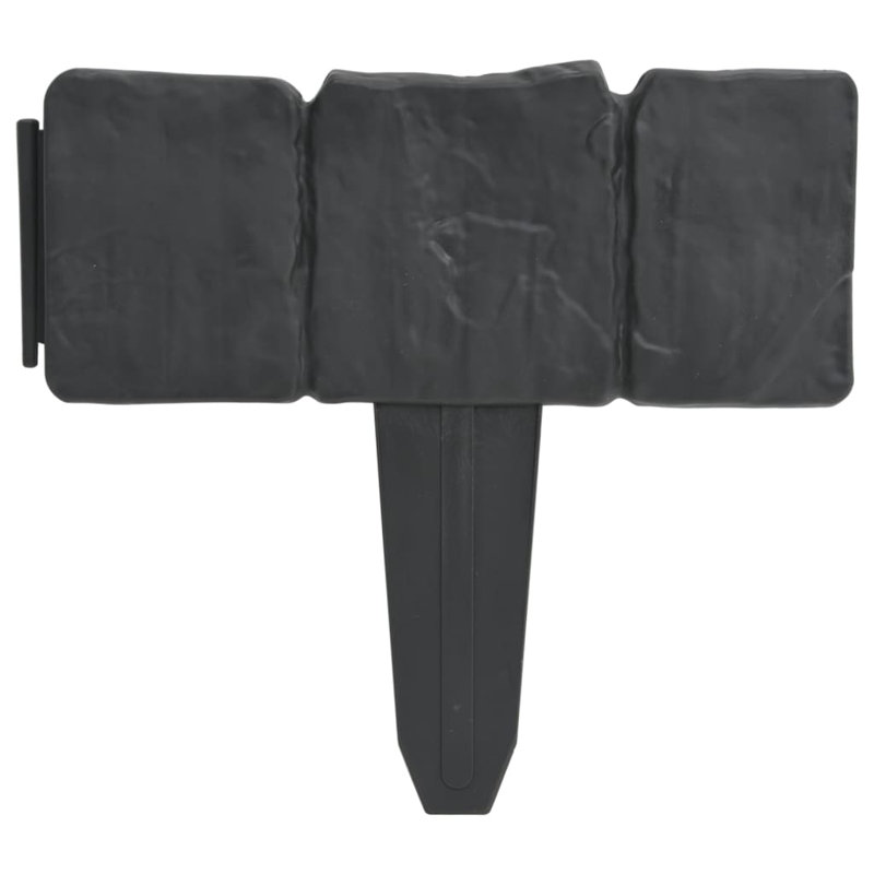 Baghdo 8.9" H x 9.8" W Gray Composite Lawn Edging
