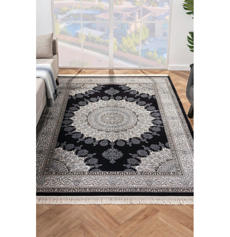 Drexil Oriental Viscose Machine Made Indoor / Outdoor Area Rug, Rectangle 200 x 290cm