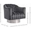 Fauteuil d'appoint pivotant en velours Farrah-30980283-30980288