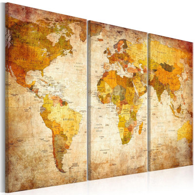 Toile tendue, carte du monde, voyage antique