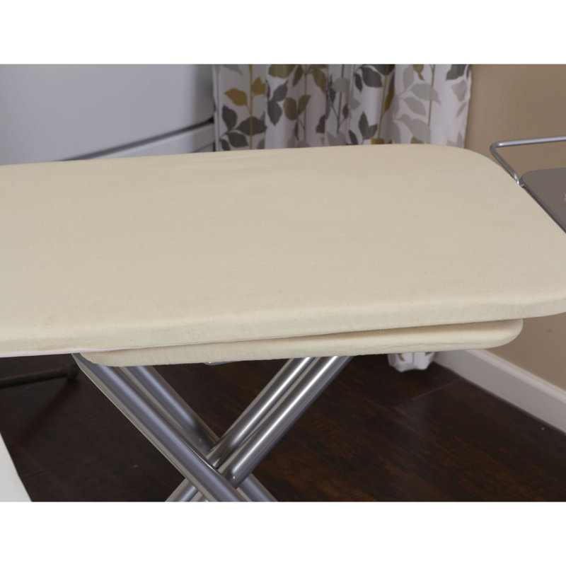 Abdulmalek Metal Freestanding Ironing Board, Silver/White