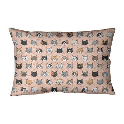 Katelyn  Elizabeth Elizabeth Kitty Cat Lumbar Pillow