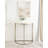 Marble and Metal Half-Circle Console Table-1324422221