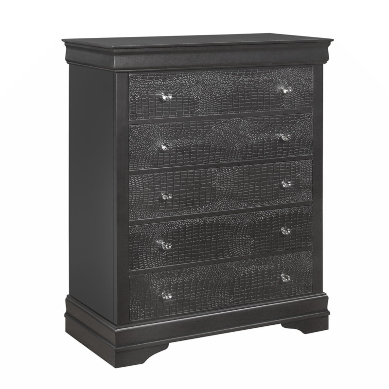 Commode en métal, Gris métallisé
