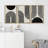 Black Mid-Century Modern Contemporary Pictures Boho Home Decor - Framed Canvas Print Wall Art Work-71199181-71199180