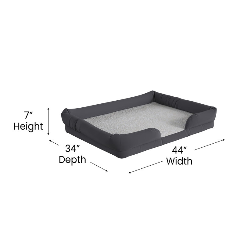 Housse pour chien en mousse à mémoire de forme orthopédique Abe - Housse amovible et lavable