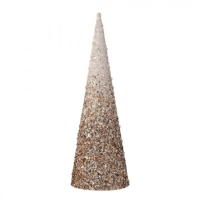 Sequins And Velvet Cone Tree Decoration