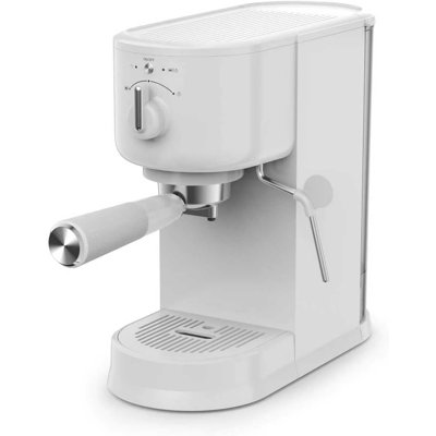Bean-to-Cup Italian Style Coffee Machine with Steam Milk Frother – Stainless Steel Espresso Maker for Latte, Cappuccino – Removable Drip Tray
