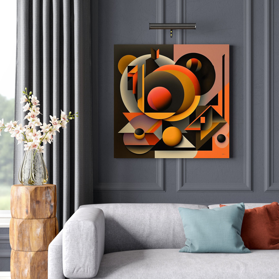 Azeez " Multicolor Geometric Orange Shapes I " Wade Logan®