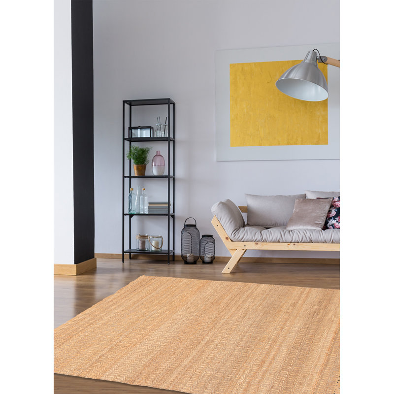 Tapis kaki en jute tissé à plat à la main Palas Denizli