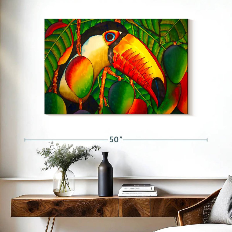 Paradise Toucan, 26" H x 39" W