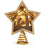 Décoration pour sommet de sapin de Noël en MDF 10 x 8,5 Golden Star
