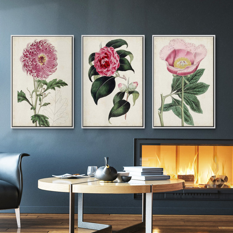 Ensemble de 3 pièces sur toile moyenne, H 36 po x l 72 po x P 2 po, Cadre blanc