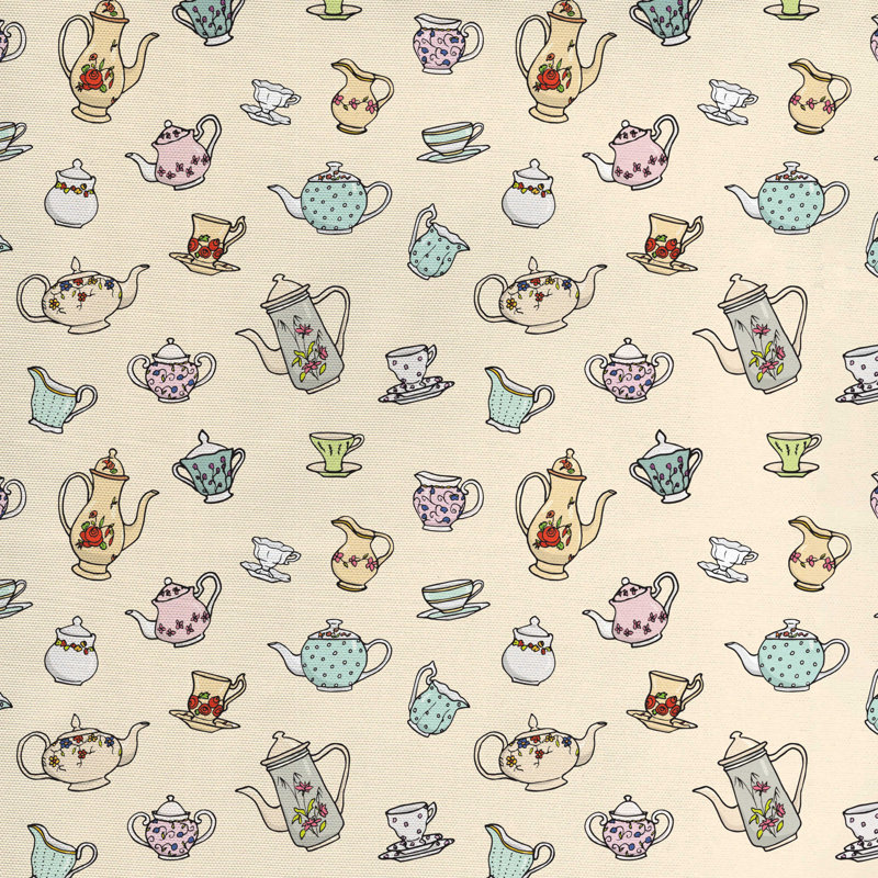 Tissu tea party, H 36 po x l 58 po x P 1 po