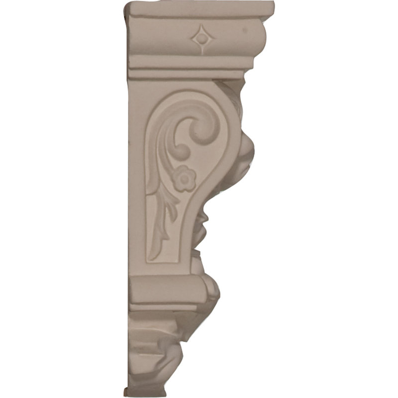 Endurathane Valletta Corbel, 2 7/8"W x 1 5/8"D x 4 3/8"H, Factory Primed
