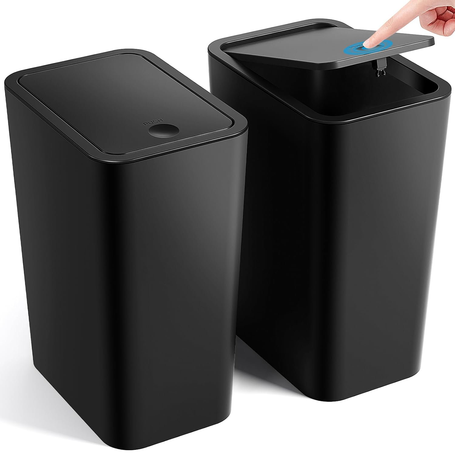 Koala Company Bathroom Trash Can With Lid, 2 Pack 4 Gallons | Wayfair