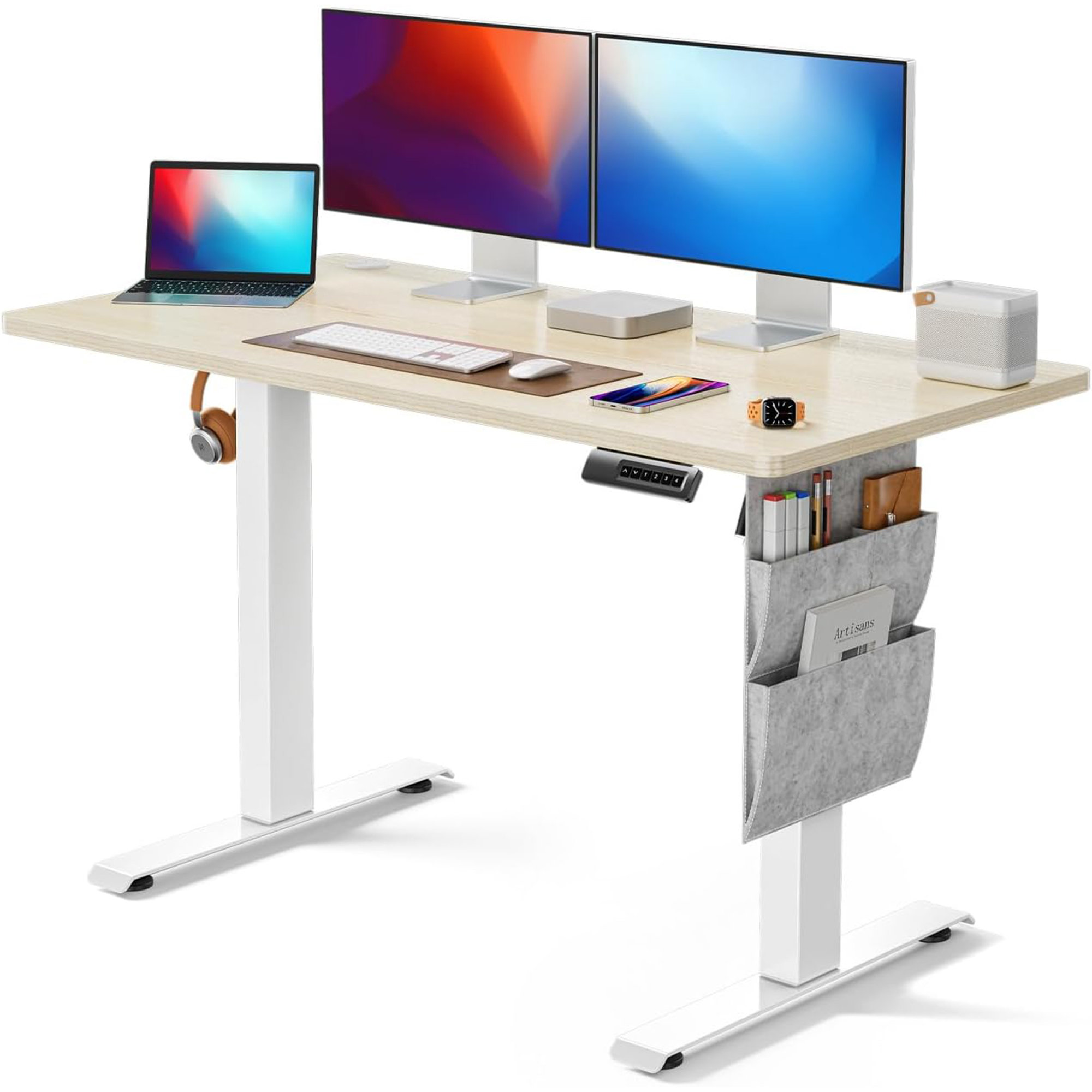 Inbox Zero Hrithvik Standing Desk Adjustable Height, Electric Standing