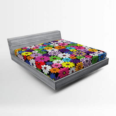 Microfiber Floral Fitted Sheet