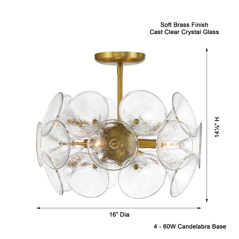 Winter 4 - Light Semi Flush Mount