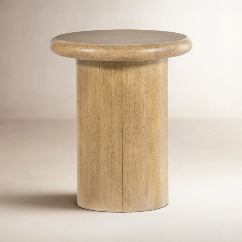Zach Solid Wood End Table, Burnished Parawood