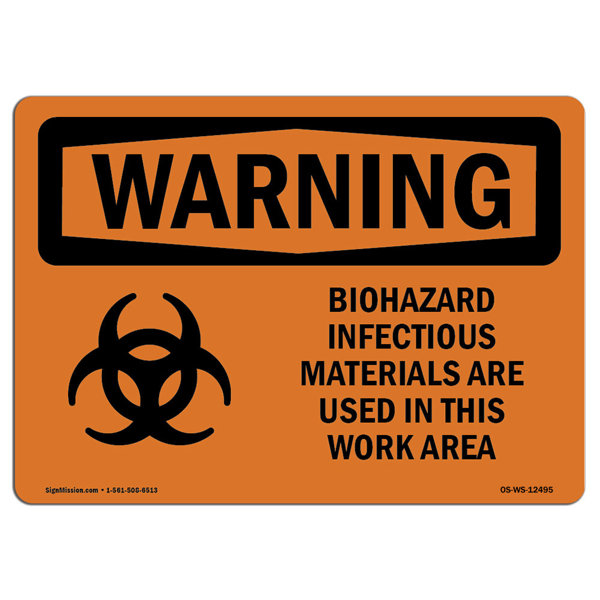 SignMission Biohazard Infectious Sign | Wayfair