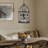 4-Light Dimmable Black Iron Birdcage Crystal Chandelier