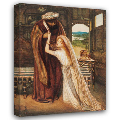 «Ruth and Boaz» par Simeon Solomon - Art mural sur toile tendue avec châssis