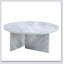 Une table basse ronde en panneau de fibres à densité moyenne blanche de style multi-style, avec un minimalisme moderne et une touche nordique, avec des dimensions de 31,5 x 31,5 x 13,98 pouces.-765566064