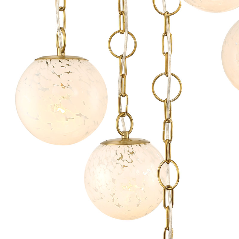 Ziza 5 - Light Steel Dimmable Tiered Chandelier