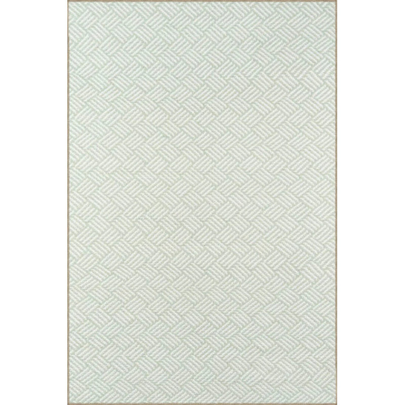 Tapis décoratif vert rayé à motif géométrique à rayures géométriques et tapis lavable, Tapis de couloir 2 pi 6 po x 8 pi