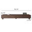Meuble télé 78,74 de style Mid-Century moderne en bois massif brun foncé entièrement assemblé