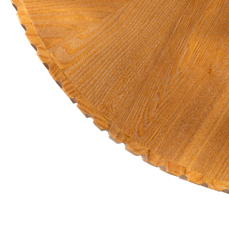 Table basse ronde 35,4 po pour décoration intérieure - Pieds en bois massif et cadre supérieur de qualité pour une utilisation à long terme