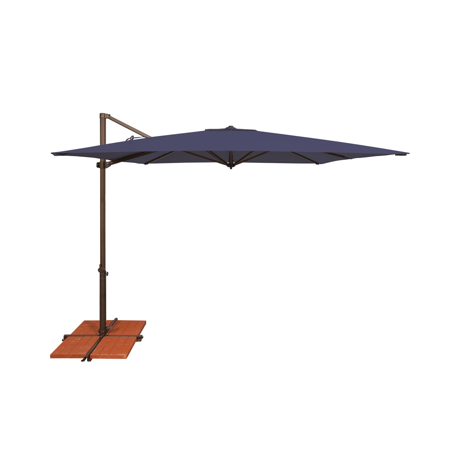 Cora 8.6' Sunbrella® Cantilever Umbrella, Bronze, Canvas Navy Sunbrella® Canvas