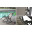  Chaises berçantes d'extérieur Rakestraw, chaise berçante inclinable pliable sans gravité avec coussin, porte-gobelet et téléphone, conception combinée avec pieds pliants-1539208354
