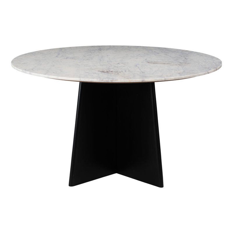 Table de salle à manger Strela blanche et noire